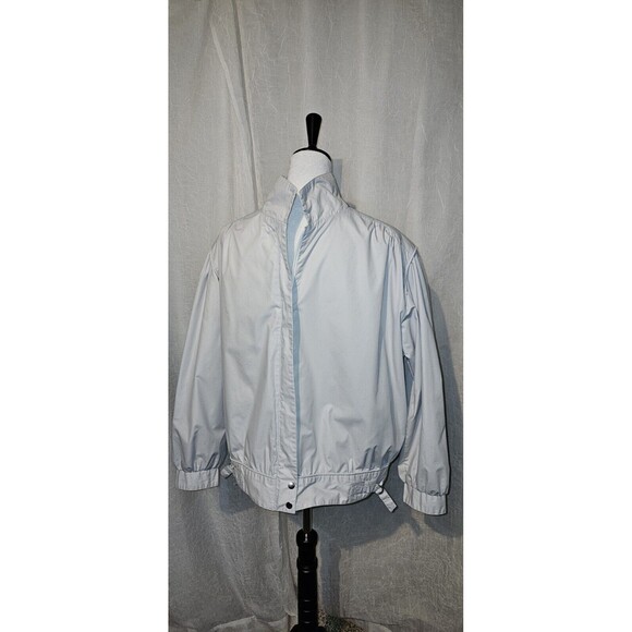 Vtg Members Only Jacket Mens  Gray Rainbow  Windbreaker Full Zip Nettoyage 15/16 - Picture 1 of 9
